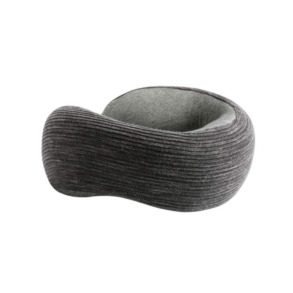 Memory-Schaum Reisekissen - Ergonomisches Nackenkissen für Flugzeug und Zug - Komfortabler Reisebegleiter mit atmungsaktivem maschinenwaschbarem Bezug (Color B