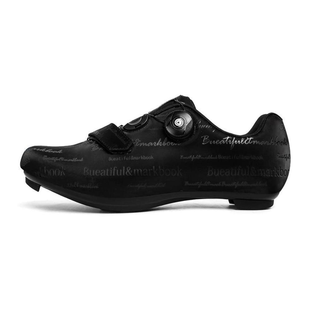 Unisex Rennradschuhe SPD-kompatibel für Indoor Riding & Racing - Schwarz Größe 45