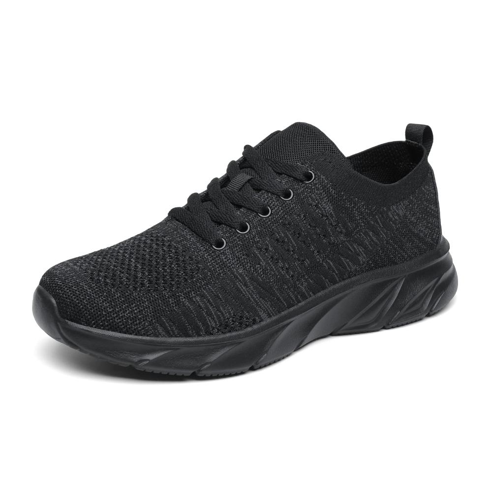 Atmungsaktive Herren Slip-On Sneaker - Schwarz | Fitness- und Freizeitschuhe | Bequeme Turnschuhe für die Sporthalle