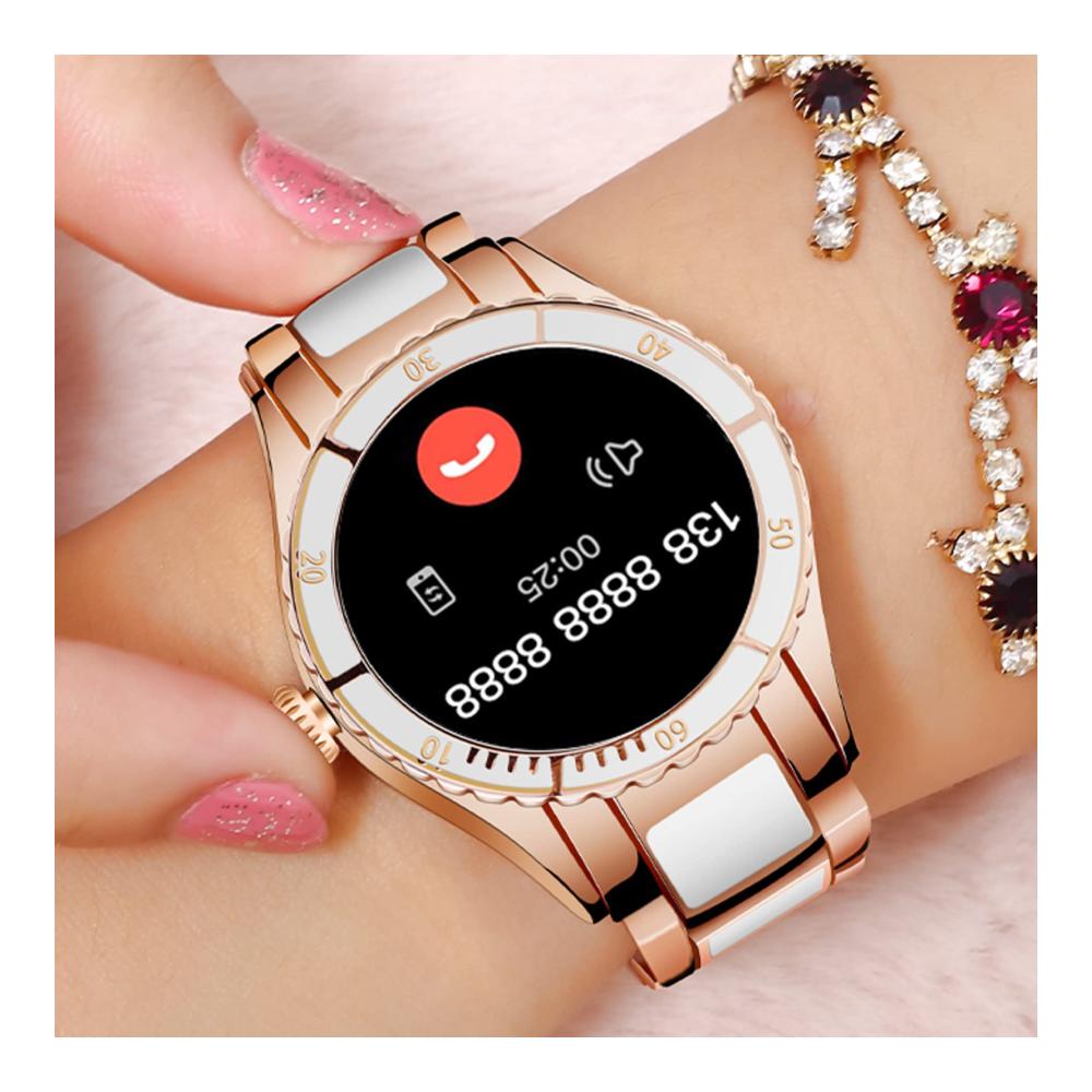 Elegante Damen Smartwatch Bluetooth Anruf Musiksteuerung Fitness Tracker Aktivitätstracker Pulsuhr Stoppuhr Schlafmonitor Schrittzähler Kalorien - Fashion und Luxus vereint