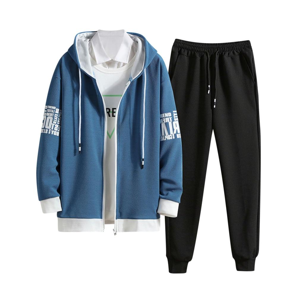 Herren Trainingsanzug - 2-teiliger Hoodie und Sporthose aus atmungsaktiver Baumwolle - Komfortabler Sportanzug für Jogging oder Fitness