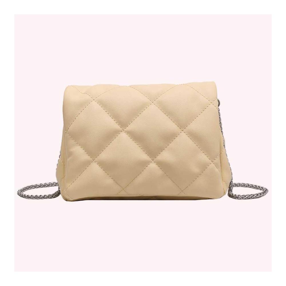 Gepolsterte Leder-Schultertasche im Vintage-Stil mit Steppmuster Schnallenverschluss und großer Kapazität - Modische PU-Damenhandtasche für den täglichen Pendelgebrauch
