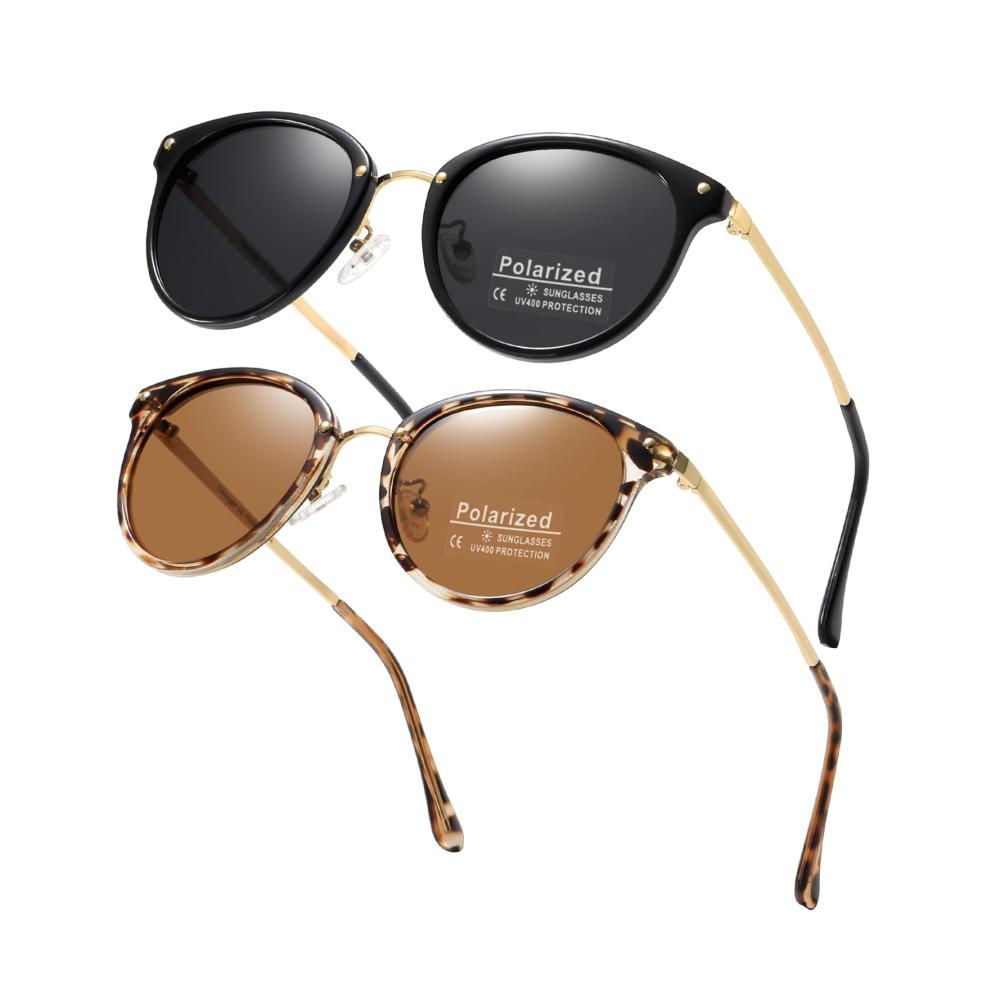 2 Stück Polarisierte Verspiegelte Sonnenbrillen für Herren und Damen - Vintage Metallrahmen UV400-Schutz - Ideal für Angeln Fahren und Reisen - Mode-Accessoire für Outdoor-Aktivitäten