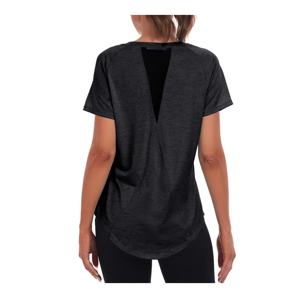 Sportliches Damen T-Shirt – Leicht Atmungsaktiv Funktional – Rundhals Langarm Fitness Top für Yoga Laufshirt und mehr