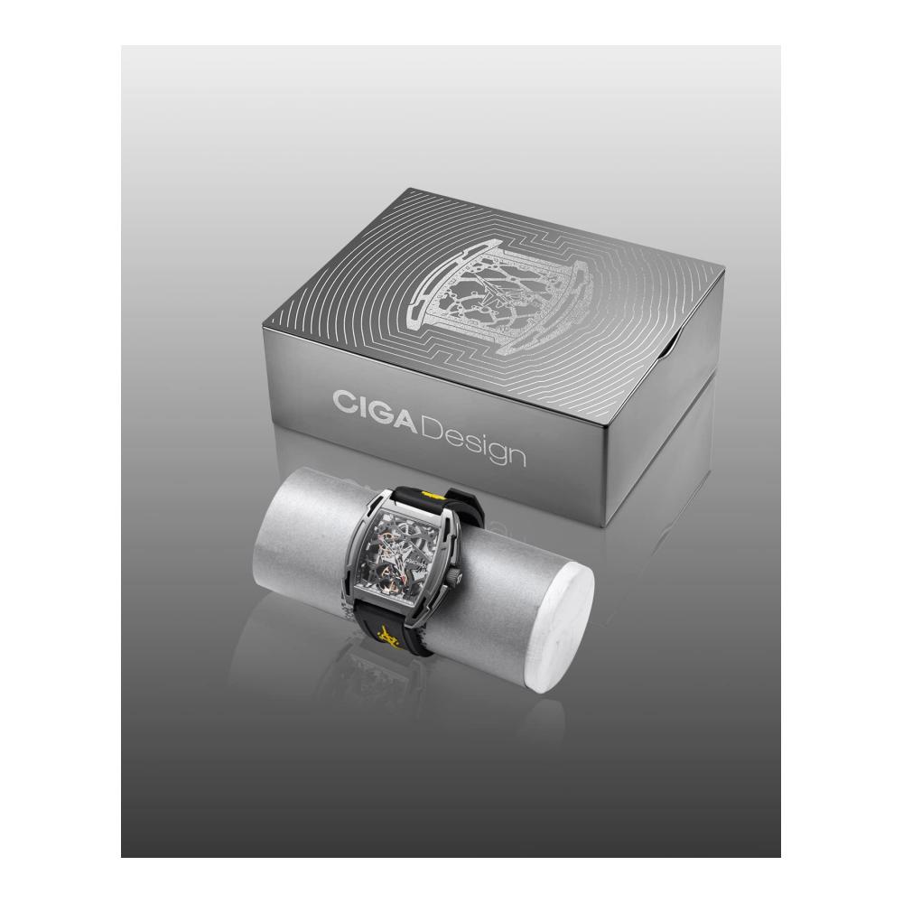 CIGA Design Automatikuhr Herren - Z Serie Flugzeugträger-Ausgabe Edelstahl mit Titan-IP-Beschichtung stilvolle Armbanduhr für Männer