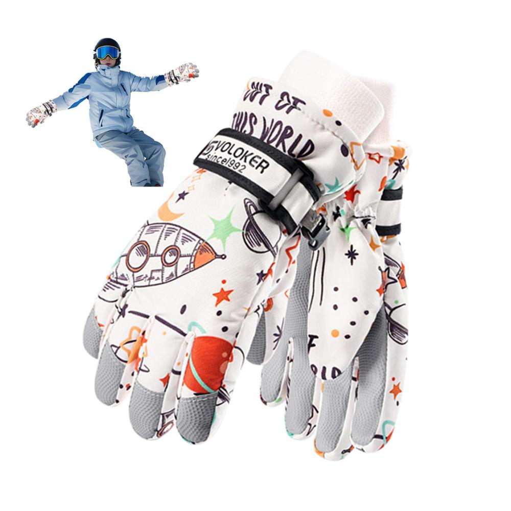 Kinder-Skihandschuhe Wasserdichte Winter-Fäustlinge für Mädchen zum Skifahren Snowboarden & Skaten
