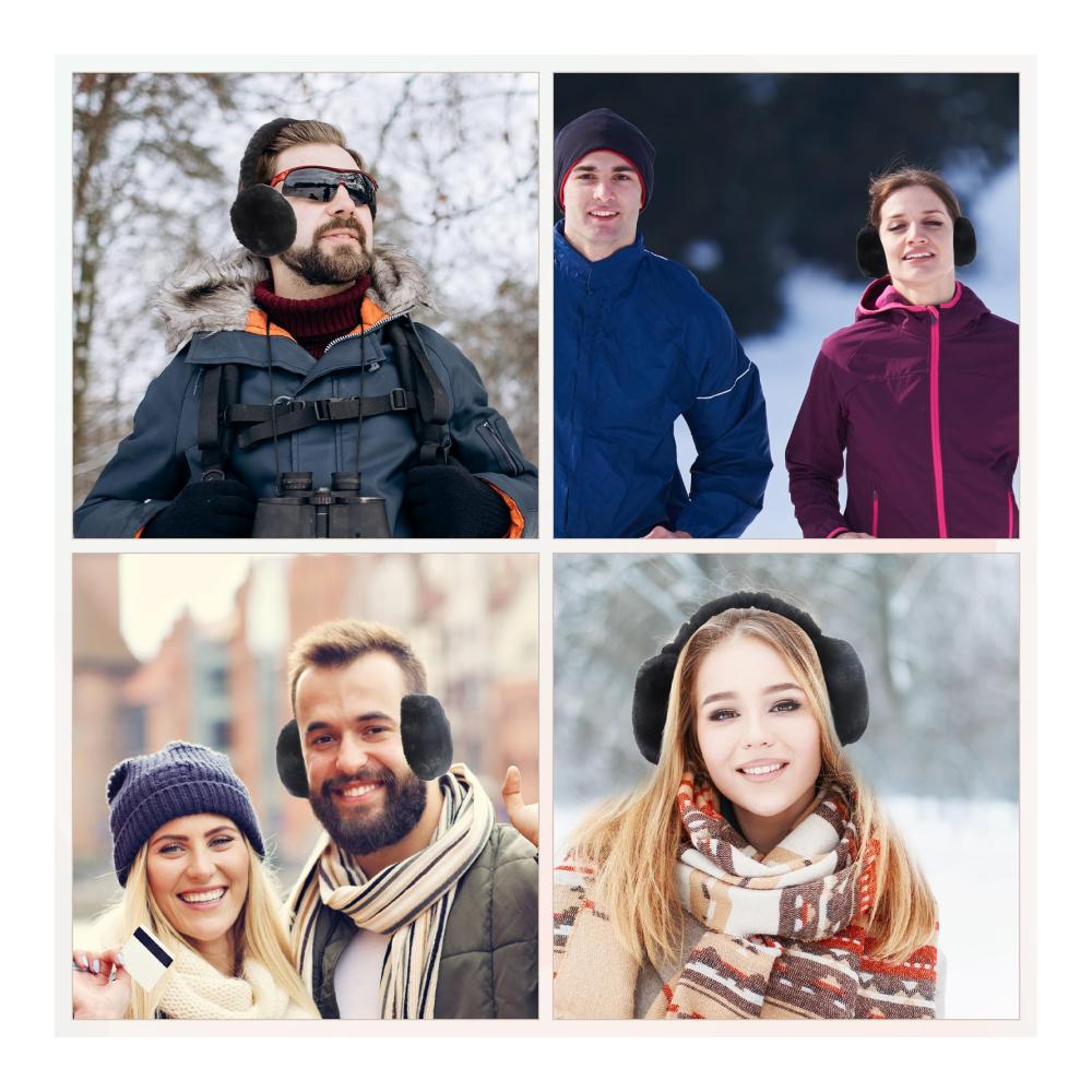 Winter Ohrenschützer mit Plüsch und Verstellmöglichkeit für Damen und Herren - Kälteschutz Earmuffs Faltbare Ohrenwärmer & Warme Ear Warmers