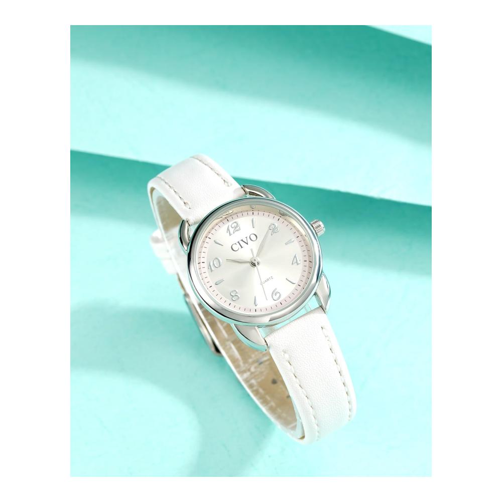 Frauen Leder Armbanduhr - Klassisch Wasserdicht Quartz Elegantes Geschenk
