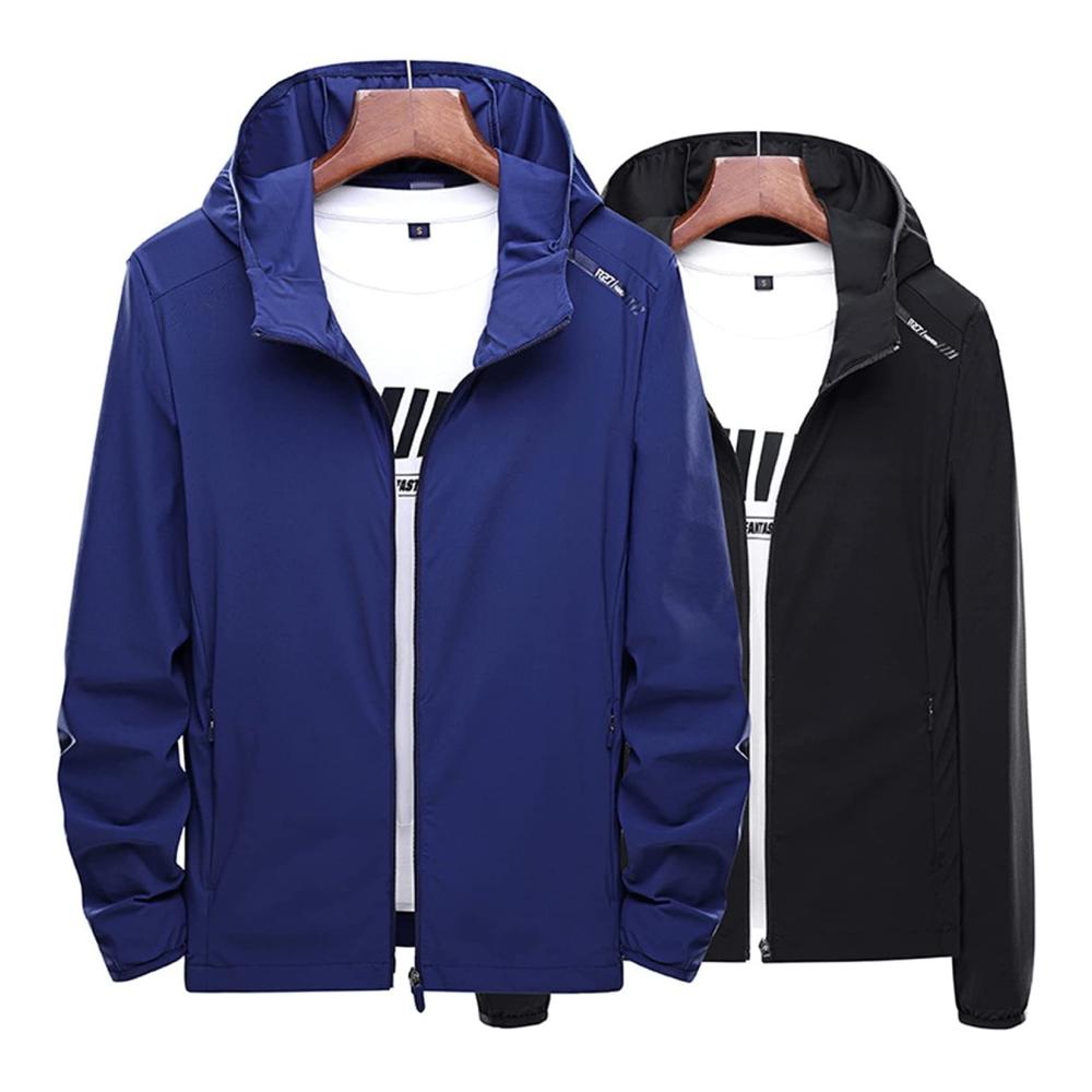 Herren Langarm Sonnenjacke mit UV Schutz - Perfekter Schutz beim Outdoor Wandern Angeln und Schwimmen