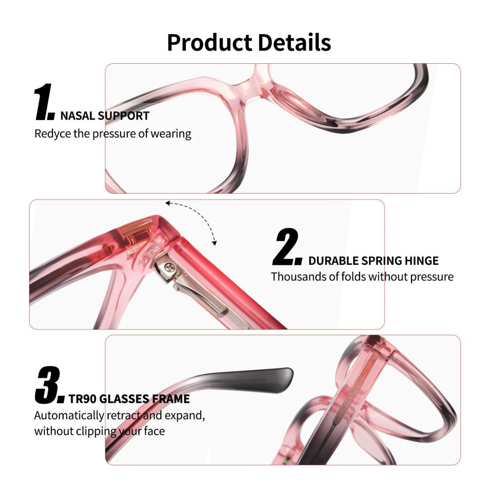 Klassische transparente Gaming-Brille für Herren und Damen - Blaulichtfilter UV-Schutz ohne Sehstärke - Quadratisches Schwarzrahmen-Design