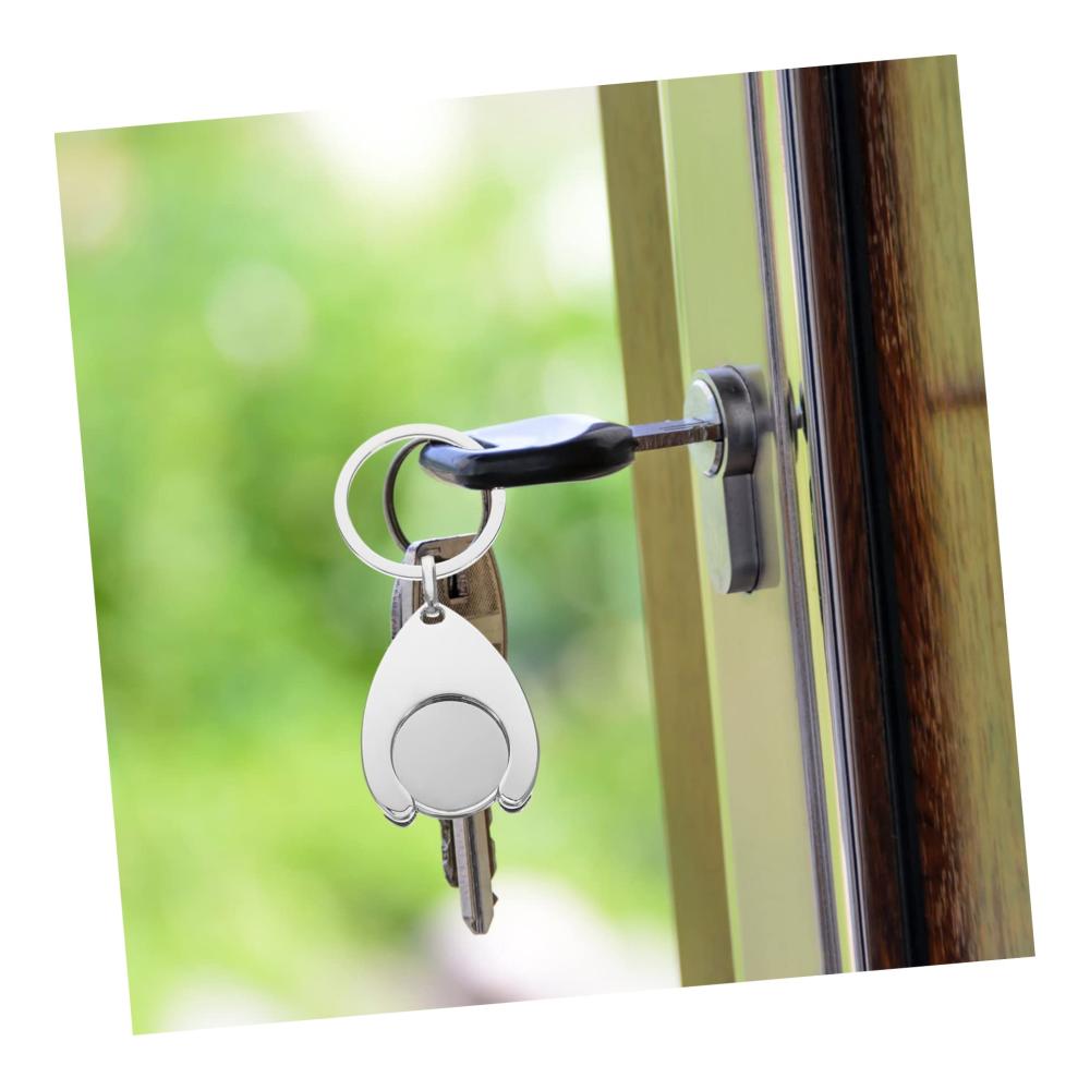 Damen Einkaufswagen-Chips - 2 Stück glänzend metallene Warenkorbviertel-Token für tragbare Schlüsselanhänger und praktische Einkaufserlebnisse