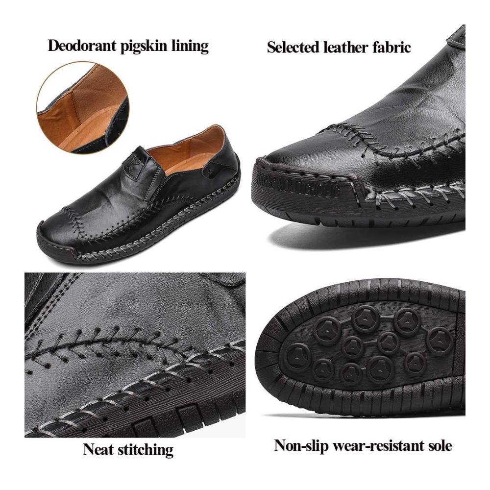 Herren Slipper & Mokassins Echtes Leder Komfortabel für Frühling & Herbst