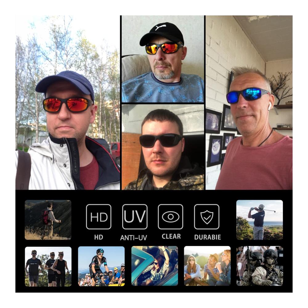 Herren Sport-Sonnenbrille Polarisiert Leicht UV-Schutz Anti-Blendung - Fashion Accessoires
