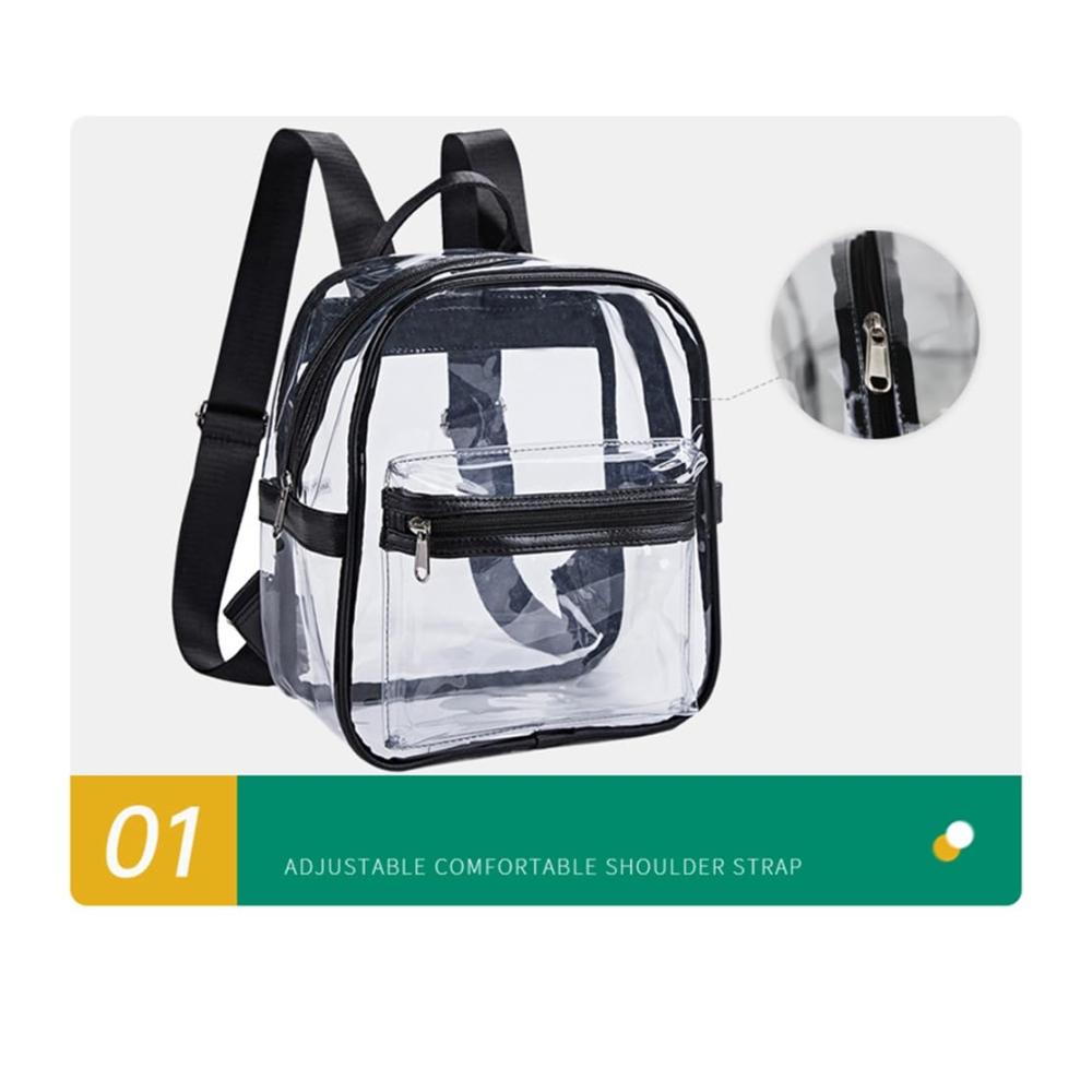 Transparenter PVC-Rucksack Kompakter hochwertiger Seidenrucksack in durchsichtiger Farbe Multifunktionale Handtasche in Einheitsgröße