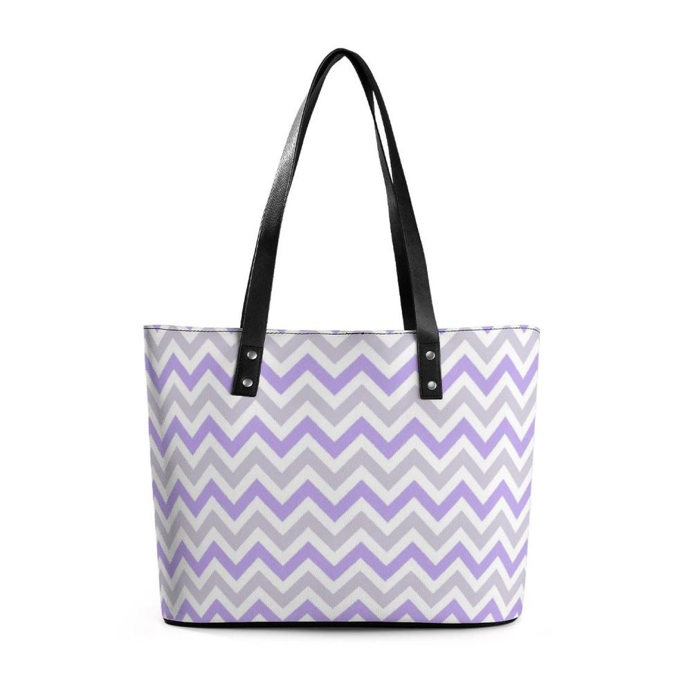 Henkeltaschen aus Pebbled PU Leder – Stilvolle Einkaufs- und Business-Handtasche für Frauen Casual Chic in Lila Trauben 29x34x14cm