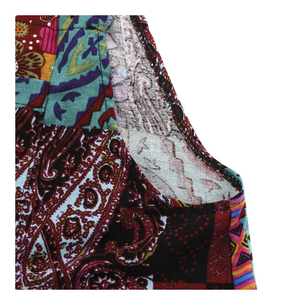 Jumpsuit Damen Vintage Floral Latzhose Ärmellos Lose Passform - Casual Overall mit Schlüsselwörtern für Romper und Hosen