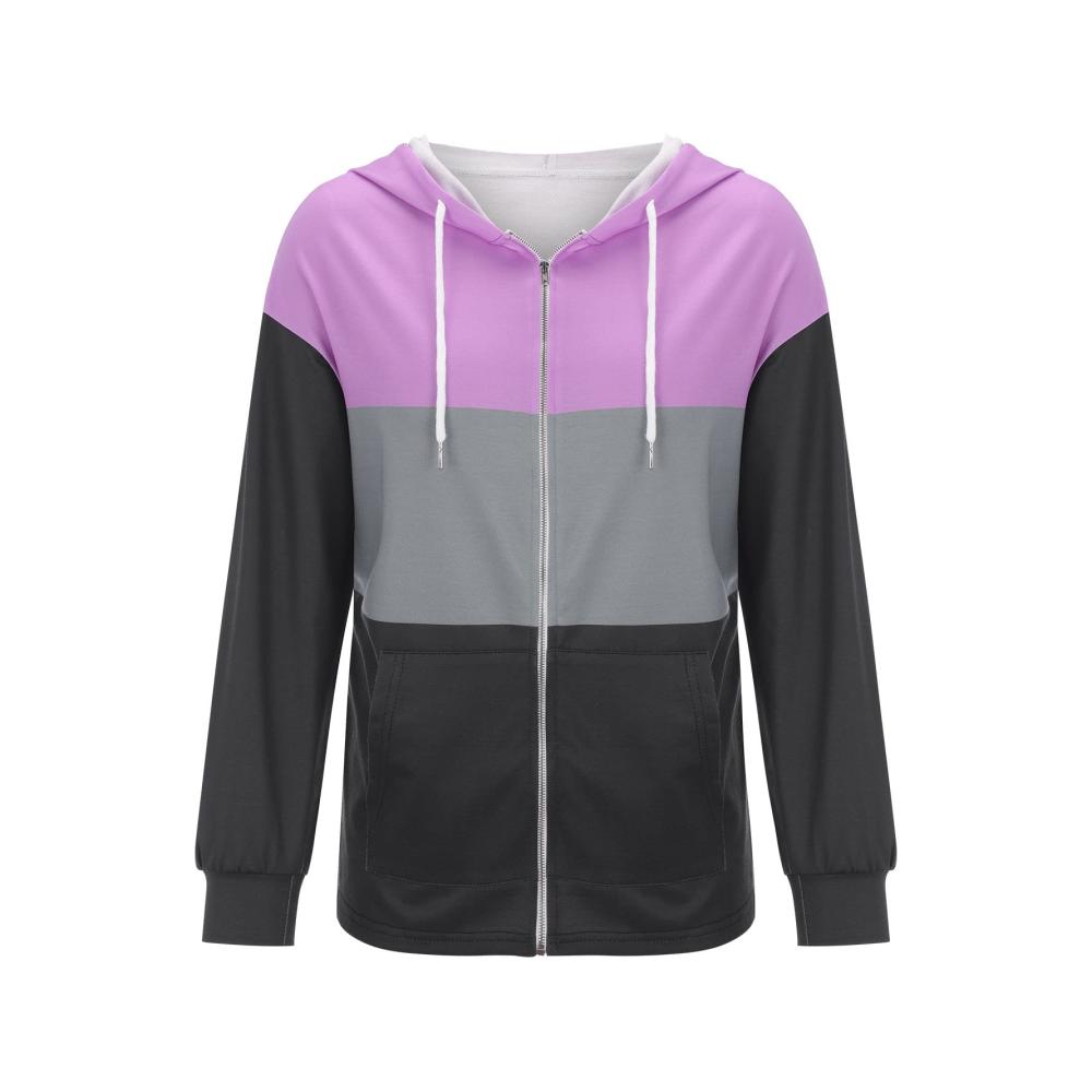 Damenpullover Norwegen Hoodie mit Reißverschluss Langarm Kordelzug Herbstjacke Vintage-Design in Blau