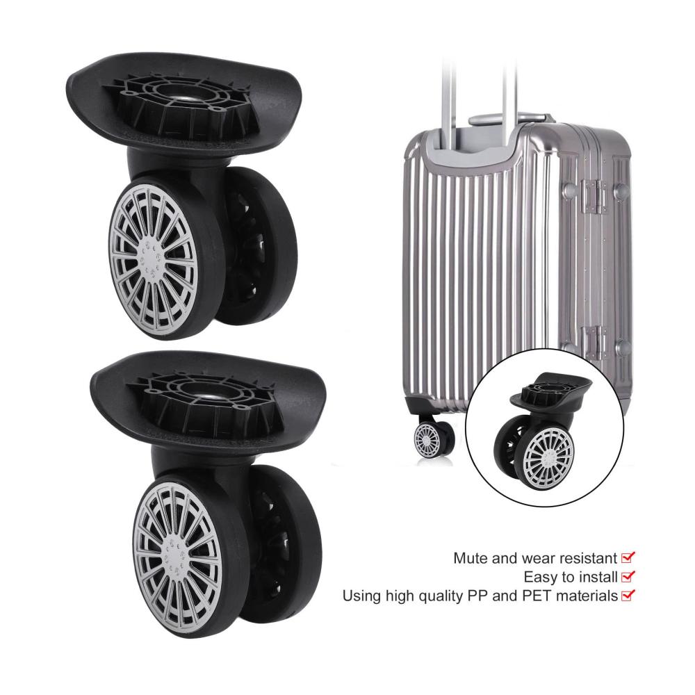 Gepäckkoffer-Räder-Set Hochwertige Lenkrollen Dämpferrad Deichselkastenrad Ersatzräder für Koffer & Trolleys - A60 1-teilige Schwenkräder Reparatur-Kit