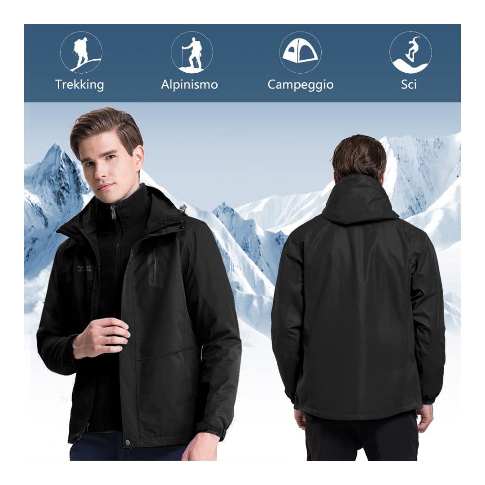 Wasserdichte Winterjacke für Herren - BALCONY & FALCON mit Fleece-Futter