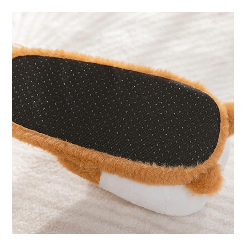 Damen Hausschuhe Kawaii Plüsch Corgi Arschschuhe rutschfeste Cartoon Tierschuhe