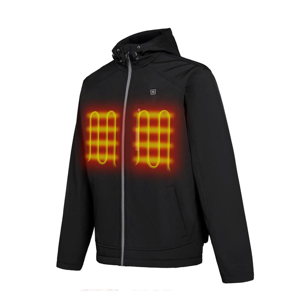 Beheizbare Herrenjacke Wasserdichte Beheizte Jacke mit 12V Akku für Wärme im Winter