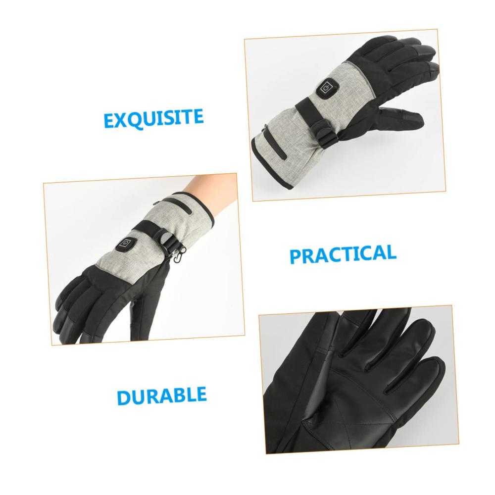 Wintersport-Handschuhset Beheizbare Skihandschuhe für Radfahren Reiten und mehr - Elektrische Thermohandschuhe mit Handwärmer-Funktion (2er-Set