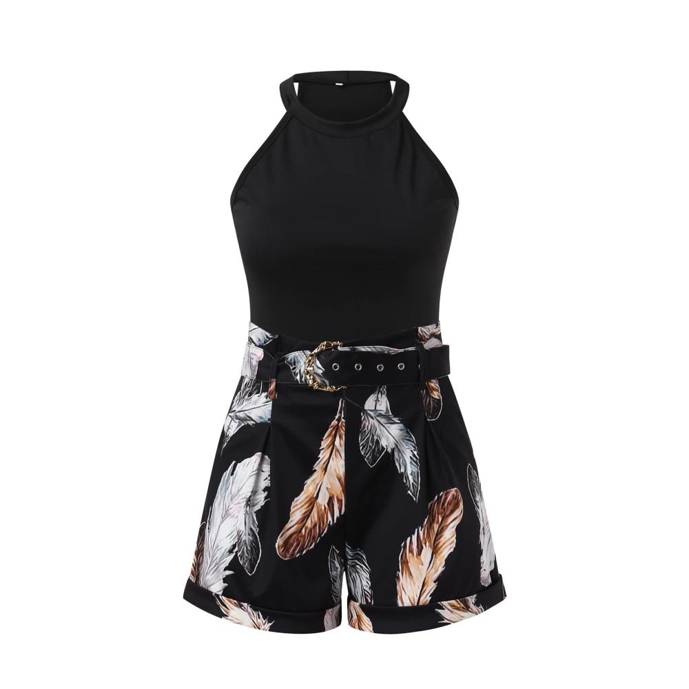 Damen Hosenanzug 3 Teiler Sommerliches Business-Outfit mit Top Shorts & Gürtel - Elegant Sexy Slim Fit Streetwear Blazer-Anzug für Damen
