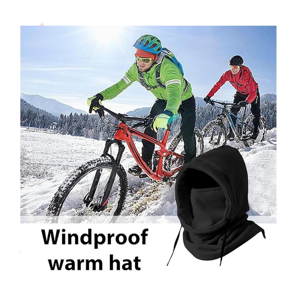 Sturmhaube Fleece Winddichte Skimaske mit Plüsch Fahrradhaube Vollgesichtsmaske Wintermütze Beanie – Ideal für Outdoor-Sportarten bei kaltem Wetter