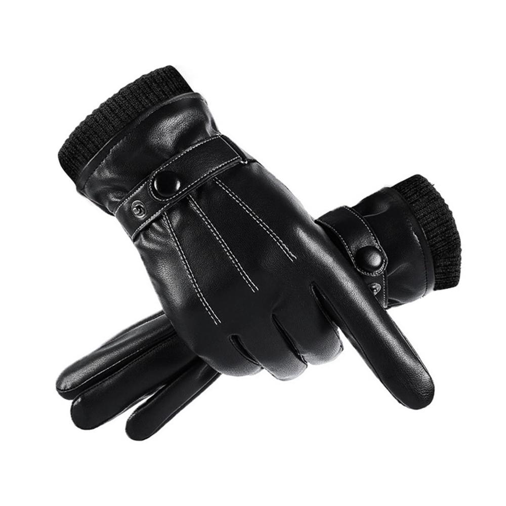 Warme Lederhandschuhe für Herren Motorrad- und Fahrhandschuhe mit Lammfellfutter -30-Grad-Tauglichkeit ideal für Jagd