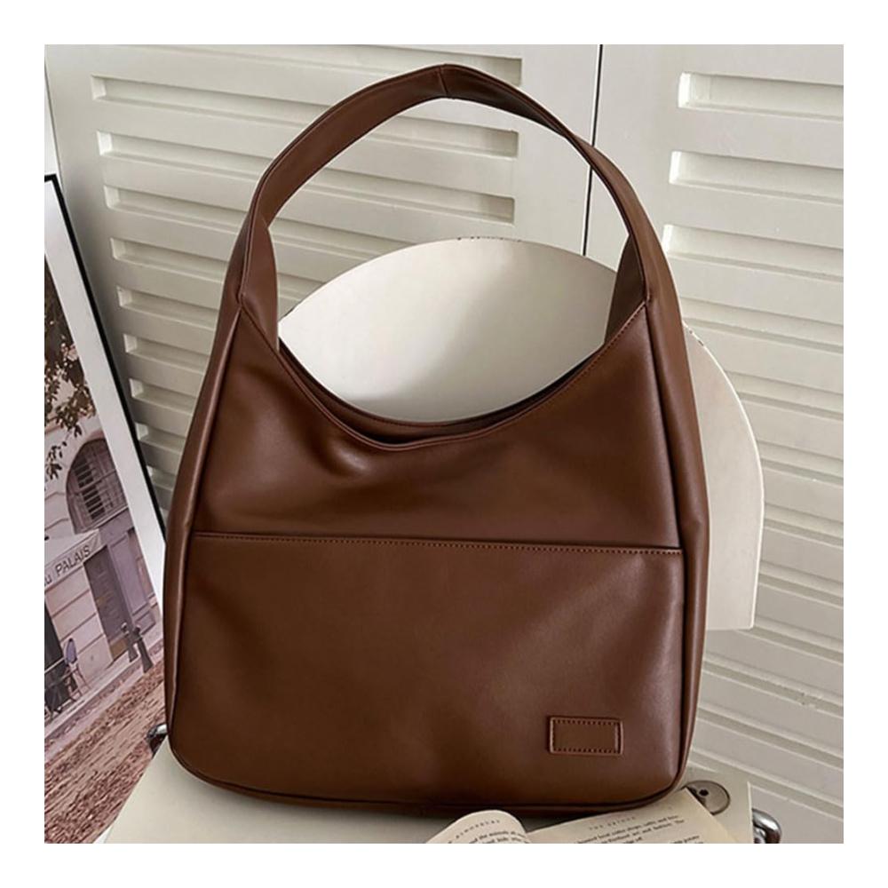 Damen Vintage Hobo Bag - Stilvolle PU Leder Umhängetasche mit Großer Kapazität für Herbst und Winter