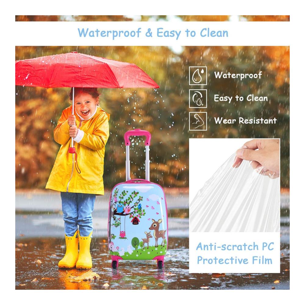 Kinderkoffer-Set mit Rollen 16 Koffer & 12 Rucksack - Reisegepäck für Kinder
