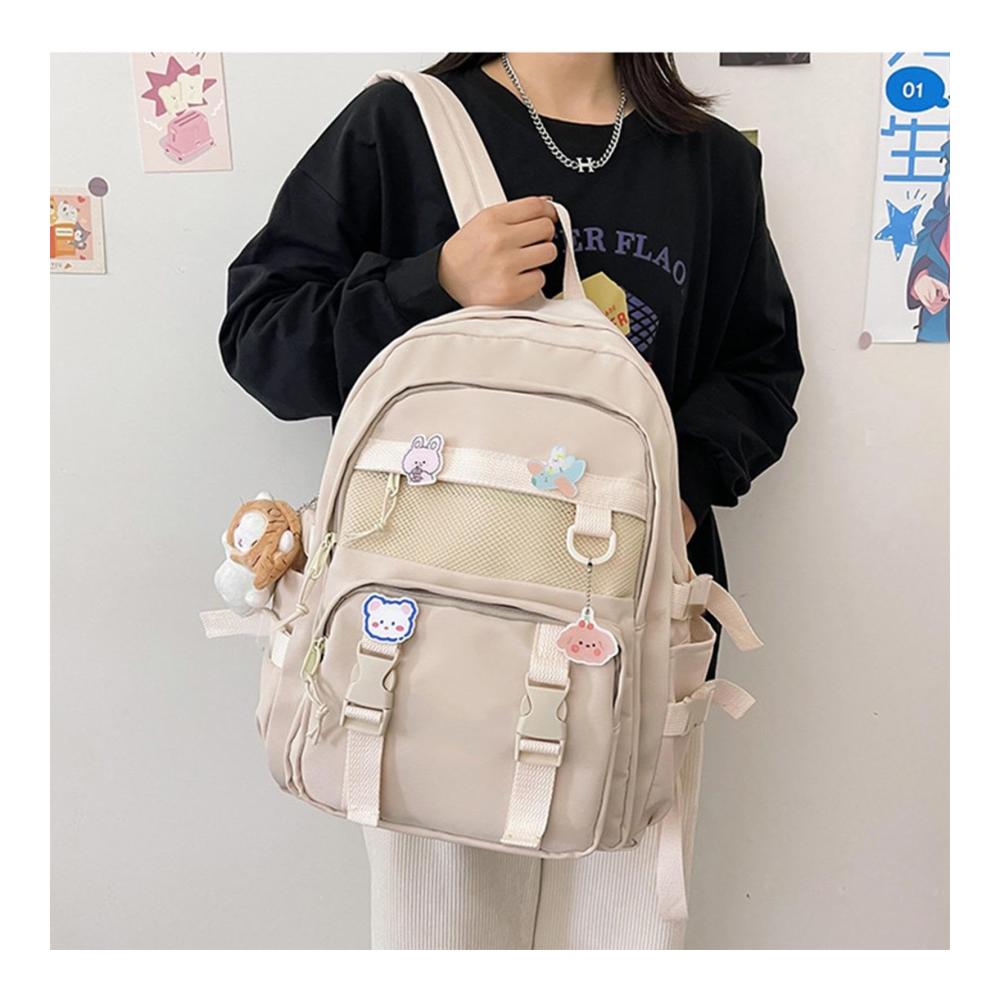 Ästhetischer Mädchen-Rucksack für Schule und Reisen mit Laptoptasche