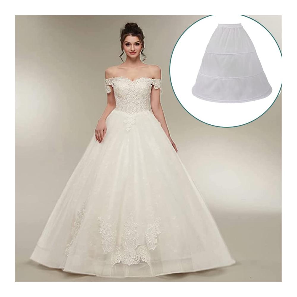 Verstellbarer 3-Ring Reifrock für Braut- und Ballkleider Damen Unterrock Petticoat für Hochzeitskleider und Krinoline