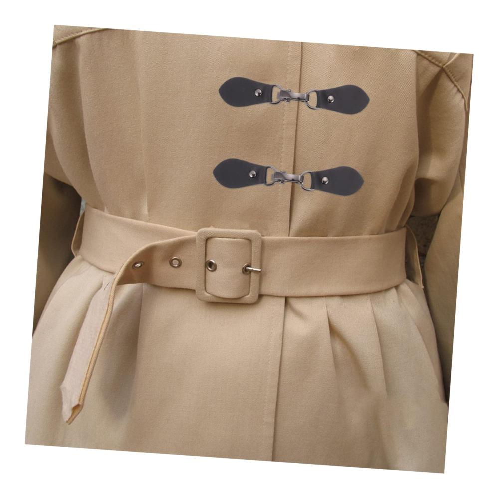 Broschen & Anstecknadeln Set 24 Paare Schnalle für Bekleidungszubehör Pulloververschlüsse Strickjackenhalter-Clip Cardigan-Verschluss – Hochwertige Western-Accessoires aus Leder und Metallknopf für Frauen ideal für Schals und modische Cardigans