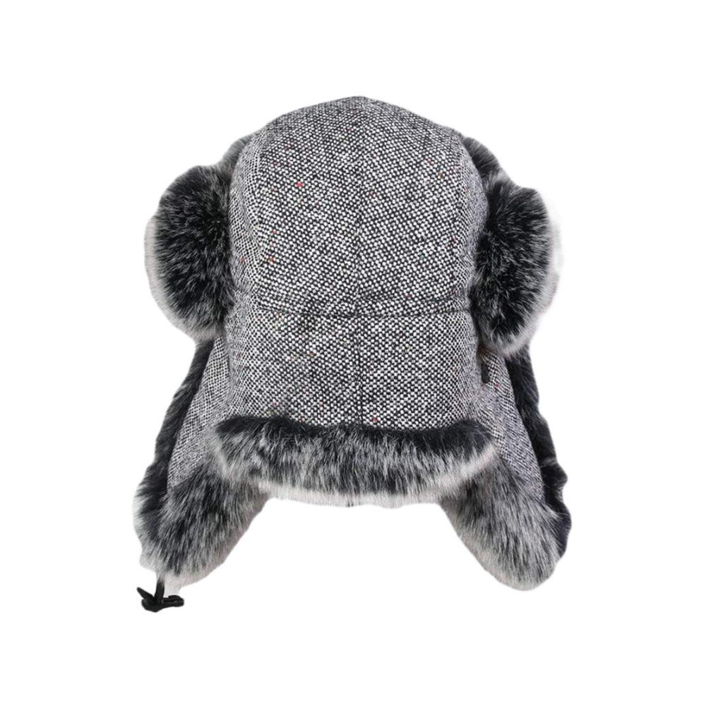 Warme Fliegermütze mit Ushanka-Stil für Outdoor-Aktivitäten - Unisex Wintermütze mit Kunstpelz-Ohrenklappen für Männer und Frauen