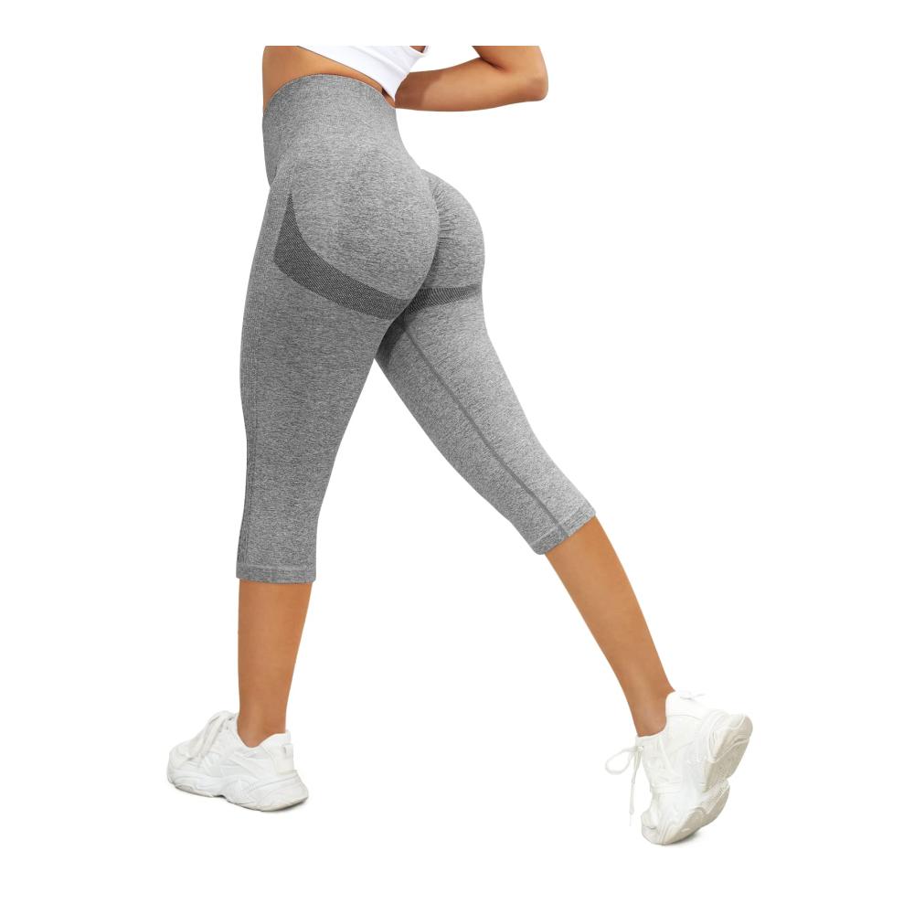 High Waist Damen Capri Leggings Blickdichte Yoga Leggins für Fitness & Workout Elastische Push-Up Sport Leggings für Yoga Jogging & Gym