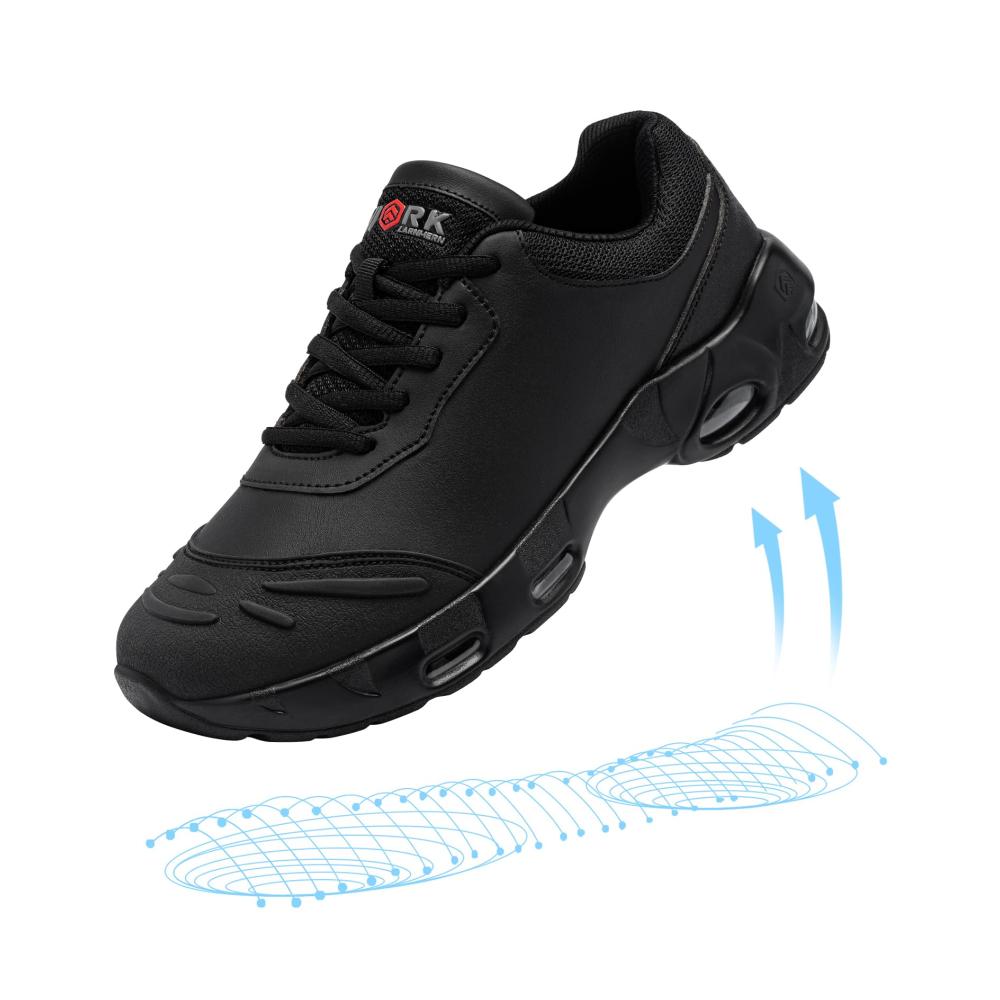 Rutschfeste Kochschuhe für Herren – SRC Zertifizierte Arbeitsschuhe mit Wasserfestigkeit Air Cushion Technologie Leichtgewicht Non-Slip Sohle Ideal für Küche Beruf und Fitness