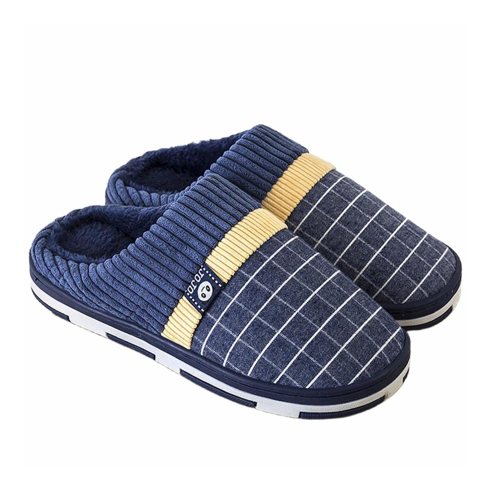 Herren Winter Hausschuhe Übergröße 45-51 Baumwolle Plüsch Pantoffeln Warme Indoor Schuhe