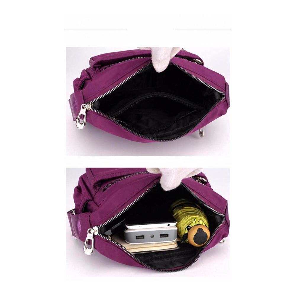 Damen Umhängetasche mit vielen Fächern – Stilvolle Schultertasche für Shopping Wandern und den täglichen Gebrauch