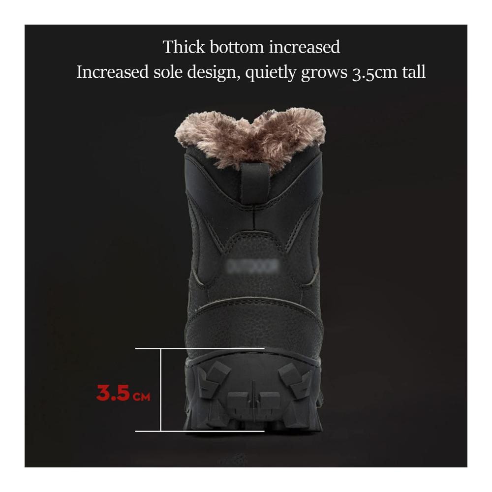 Herren Trekking- und Wanderschuhe | Wasserdichte Lederstiefel | Leicht Atmungsaktiv & Warm | Wander-Trekking-Schuhe mit Anti-Rutsch-Sohle | Braun Größe 47
