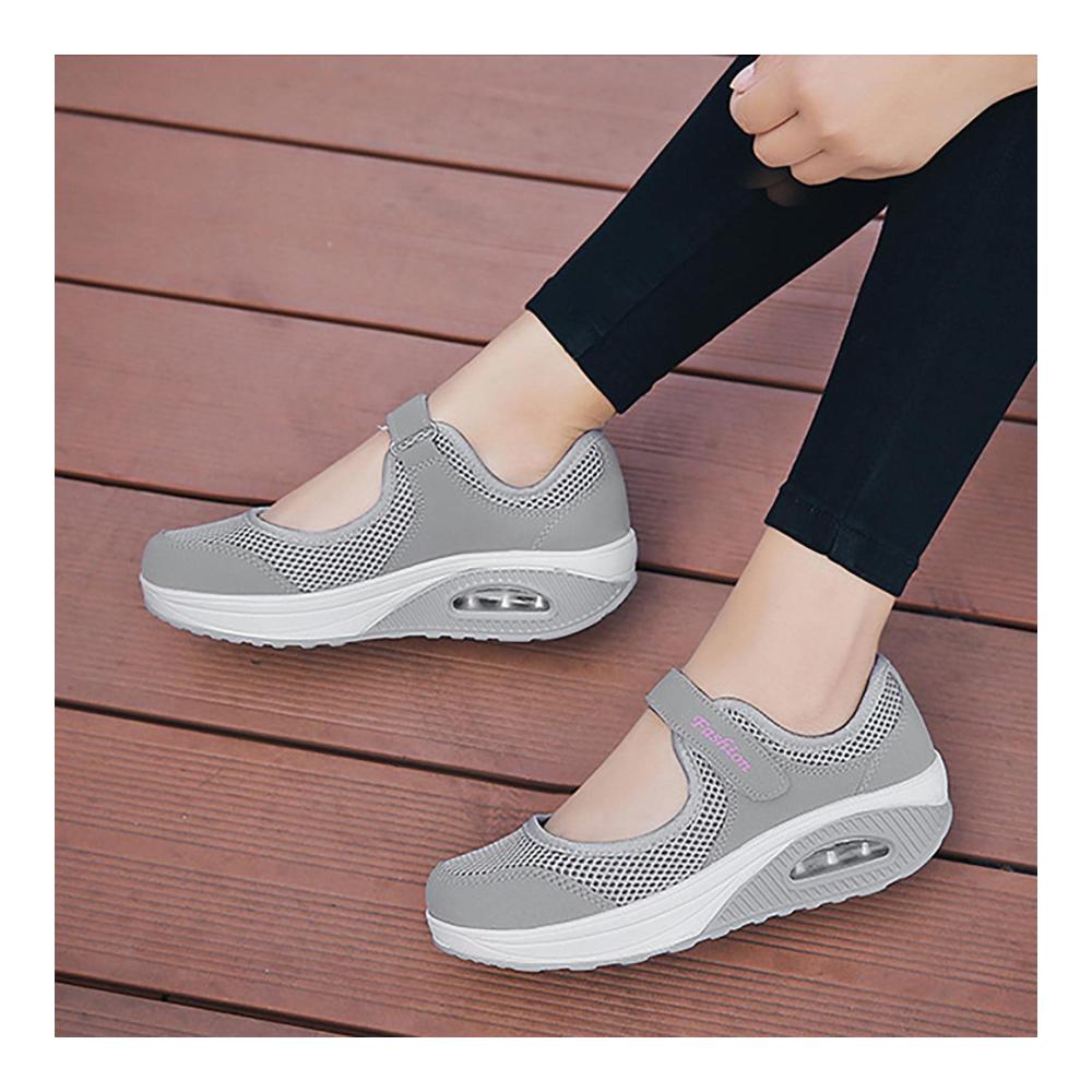 Orthopädische Damen Sneaker Bequeme Luftpolsterschuhe mit Dicker Sohle für Outdoor-Walking und Wandern