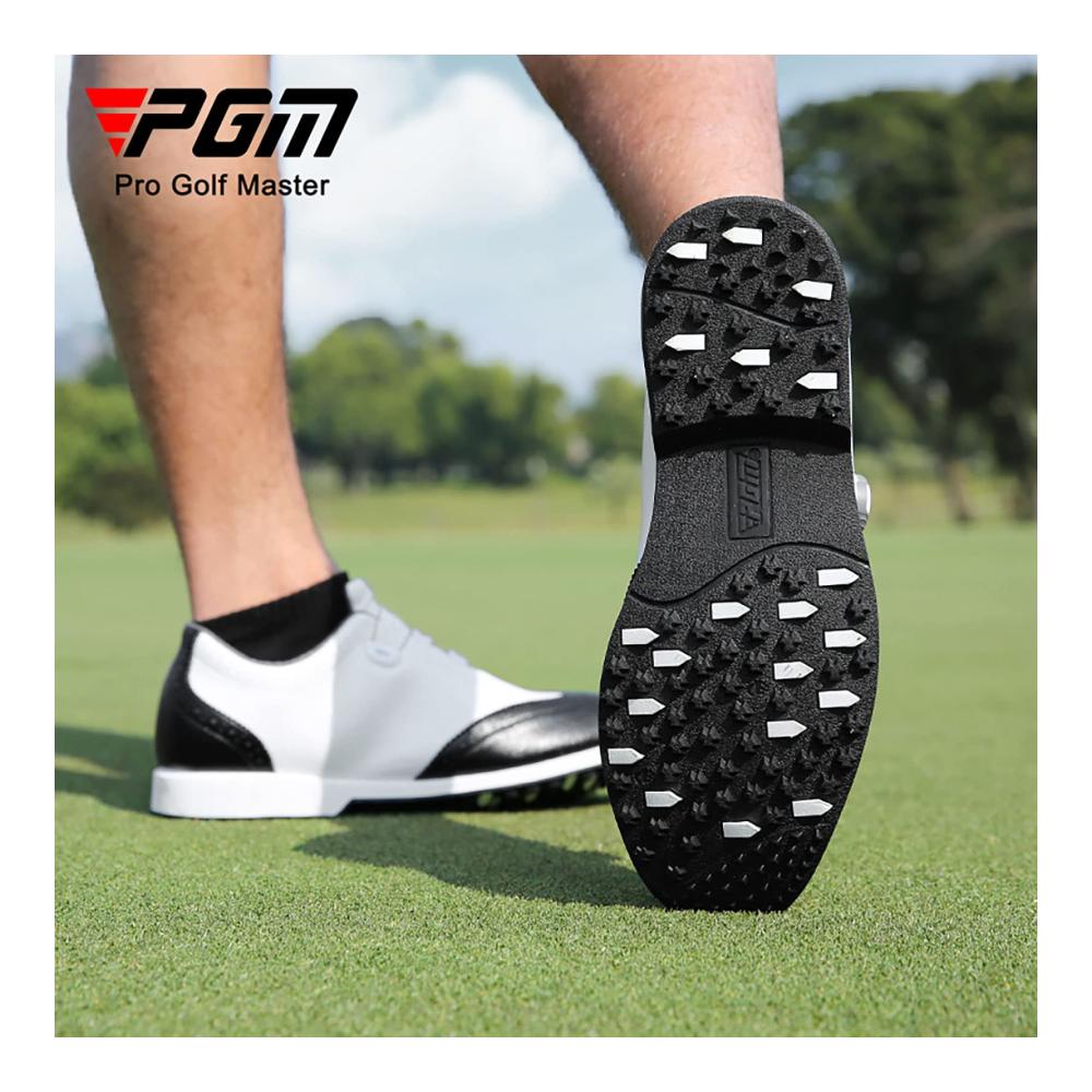 Herren Golfschuhe Wasserdicht Rutschfest & Stilvoll - Schwarze Spikeless Golf Sneakers mit Lace System Perfekt für Business & Outdoor Training (Größe 7 US