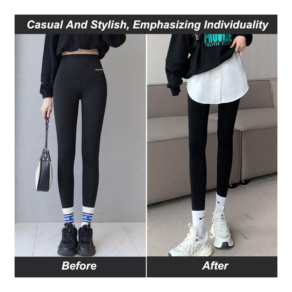 Verstellbare Damen Unterröcke 2er Set mit Elastischer Taillenhemdverlängerung - Layering Tops in Schwarz und Weiß inklusive Krageneinsatz