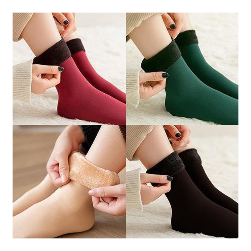 Warme Damen Stoppersocken mit samtiger Fütterung – Dick flauschig und atmungsaktiv