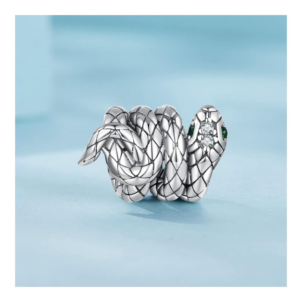 925 Sterling Silber Bead Charms für Pandora Armbänder - Schlangenperlen Charm Anhänger Schmuck Geschenk für Frauen und Mädchen
