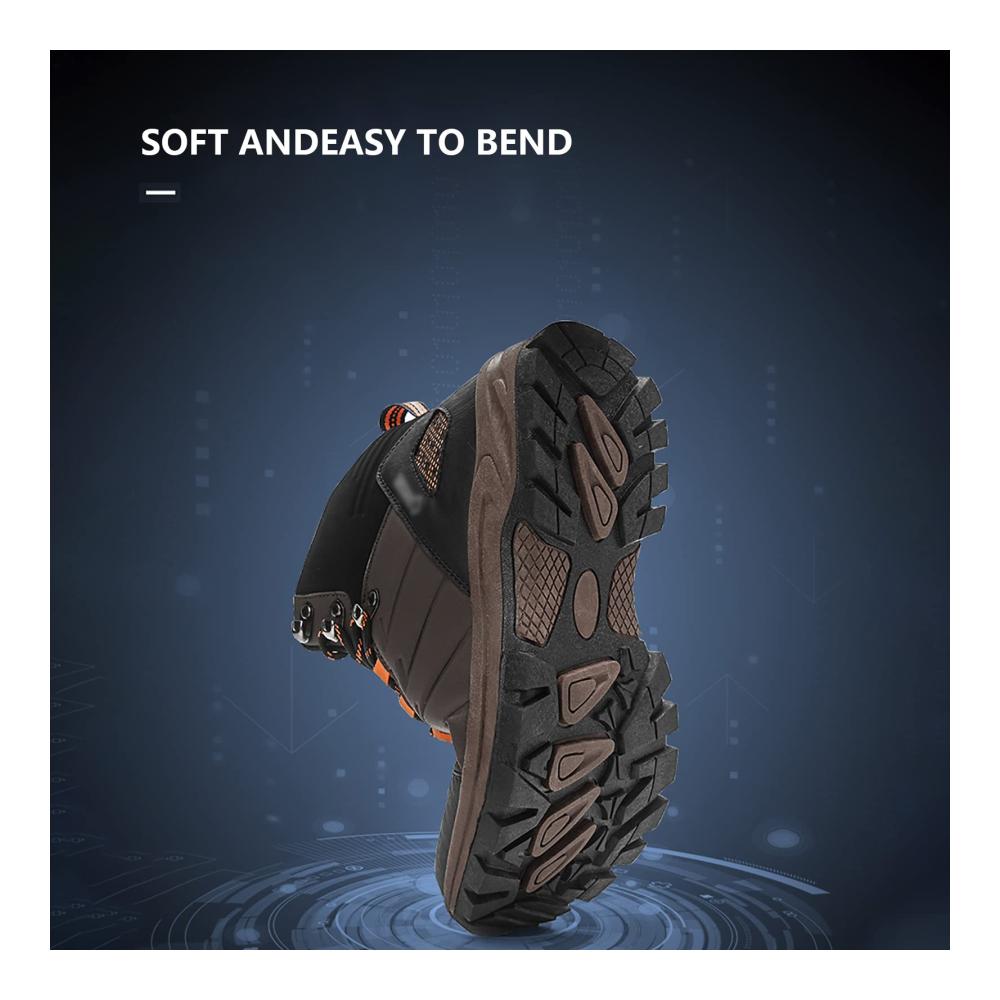 Kletterschuhe Herren - Leichte Wanderschuhe Wasserdichte Trekking-Sneaker Gelb Größe 41