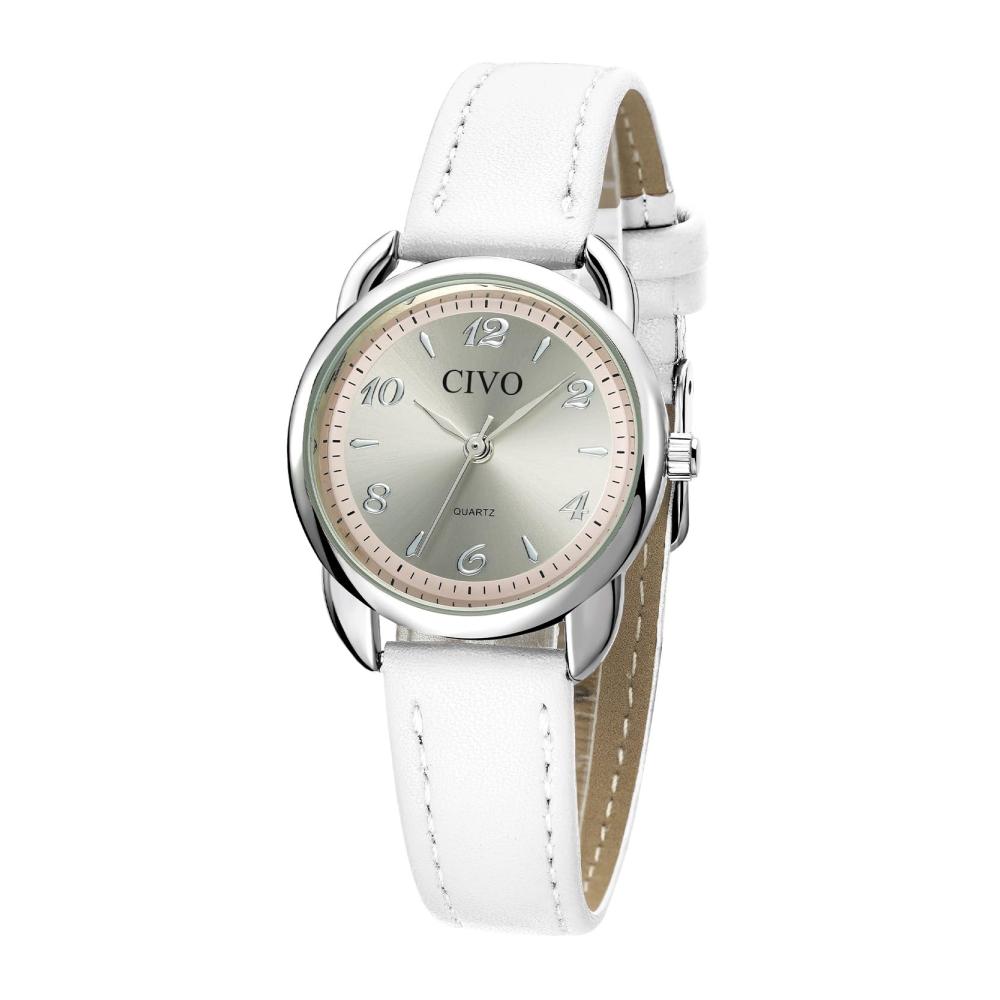 Frauen Leder Armbanduhr - Klassisch Wasserdicht Quartz Elegantes Geschenk