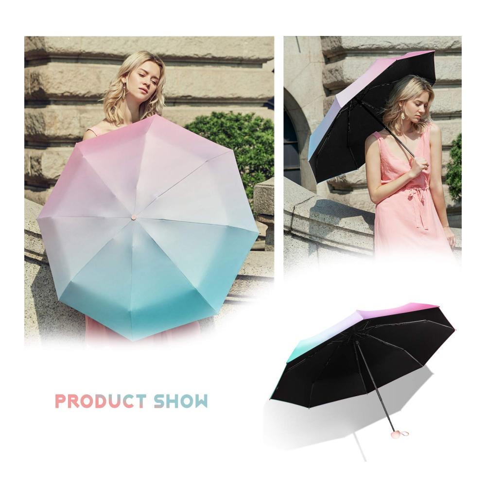 Galatée Aurora Mini Taschenschirm - Windproof Sturmfest Leicht & Kompakt - UV-Schutz UPF 50 - Regenresistent