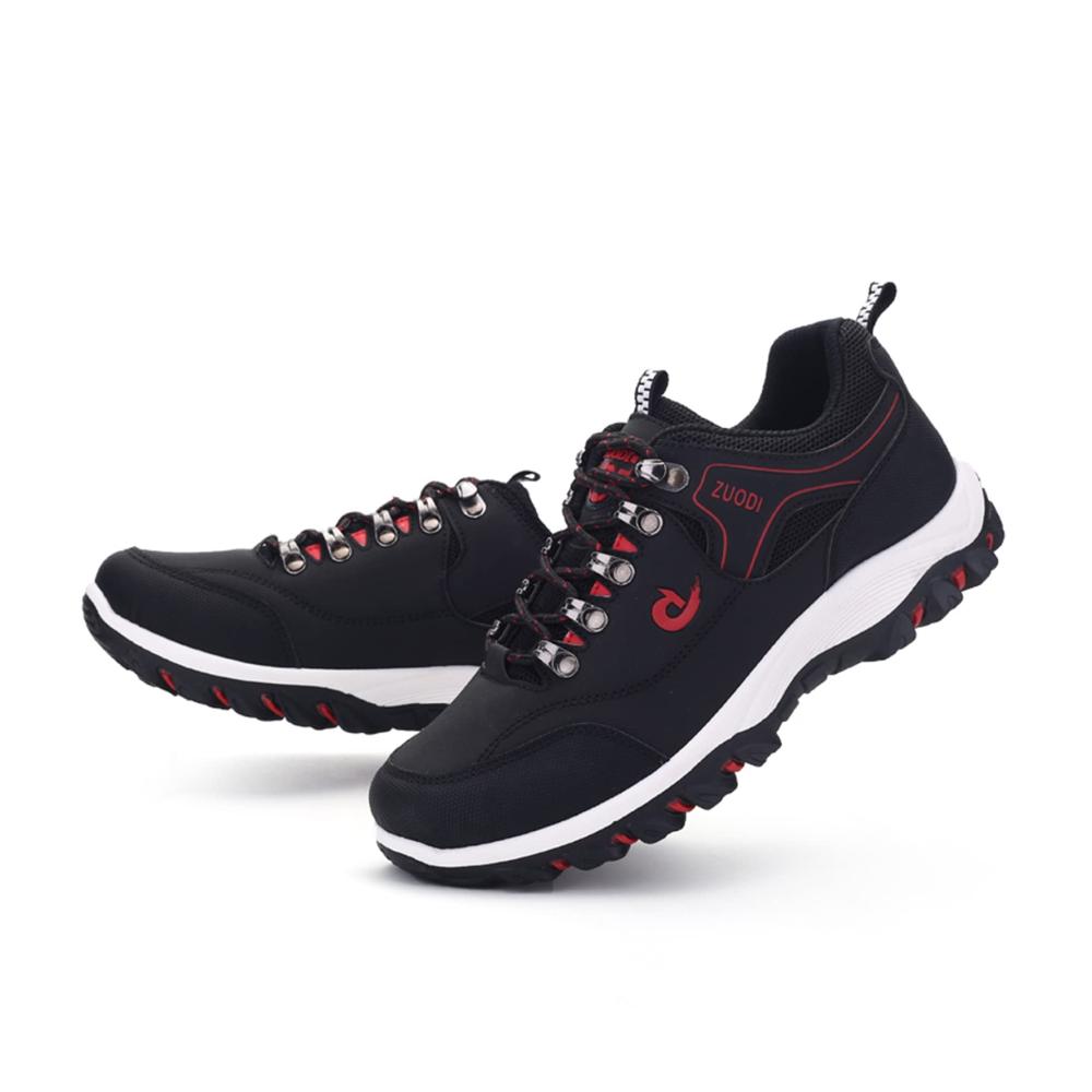 TOPSSCTR Leichte Lederstiefel für Herren - Wasserdichte Trekking- & Wanderschuhe mit Schnürschuhen für Outdoor Camping Walking & Arbeit