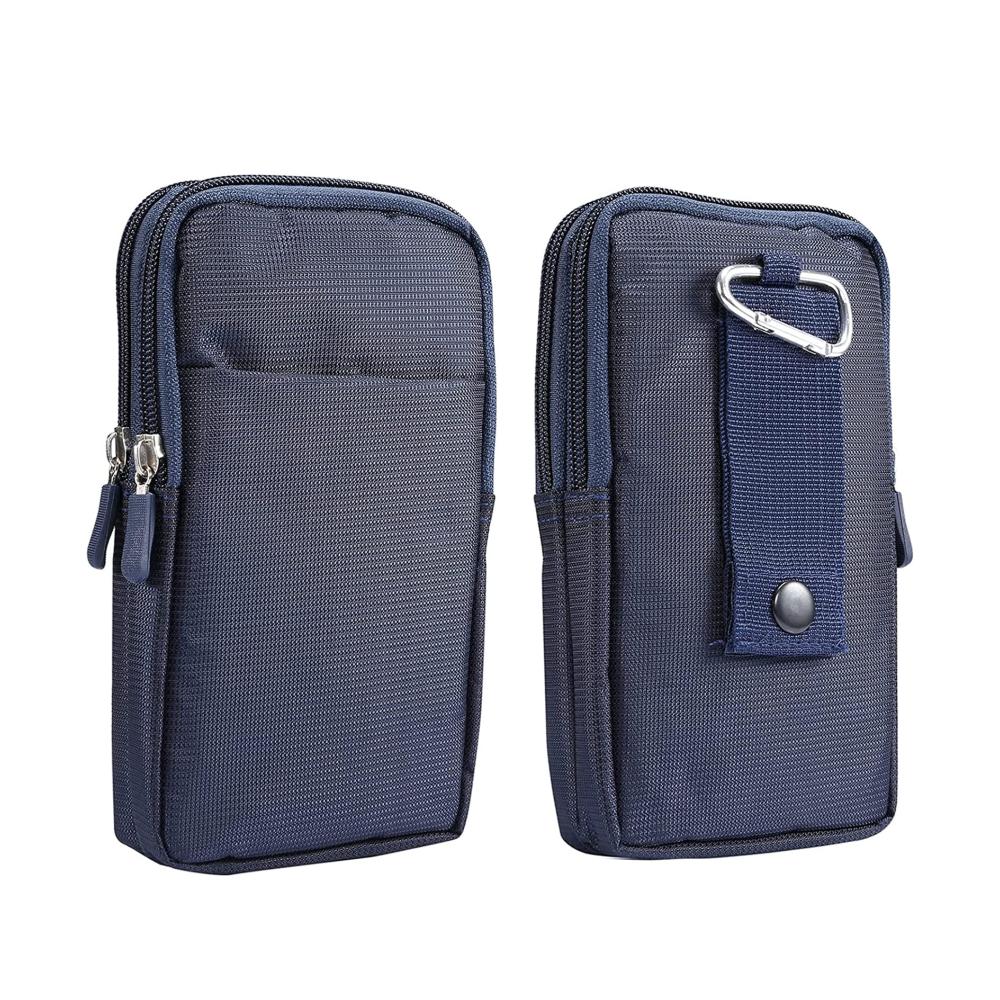 Outdoor Herren Hüfttasche mit Reißverschluss Gürtelschlaufe und Karabiner - Praktische Handy Gürteltasche für Wanderungen und mehr